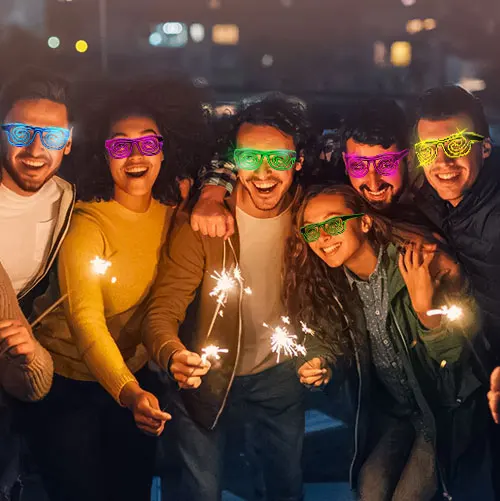 Gafas de sol de neón con luces LED para fiesta, lentes con luces LED  parpadeantes, para fiesta, Halloween, 1 piezas