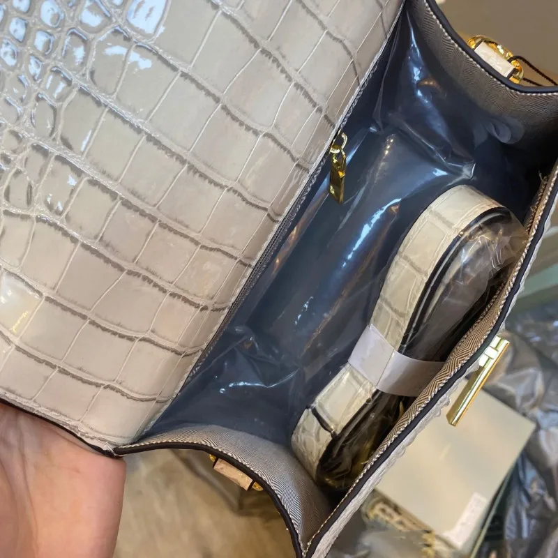 Borsa a mano da donna vintage con patta e risvolto, in pelle crosta, nuova borsa a tracolla di design da donna, a tracolla singola_voghion.com