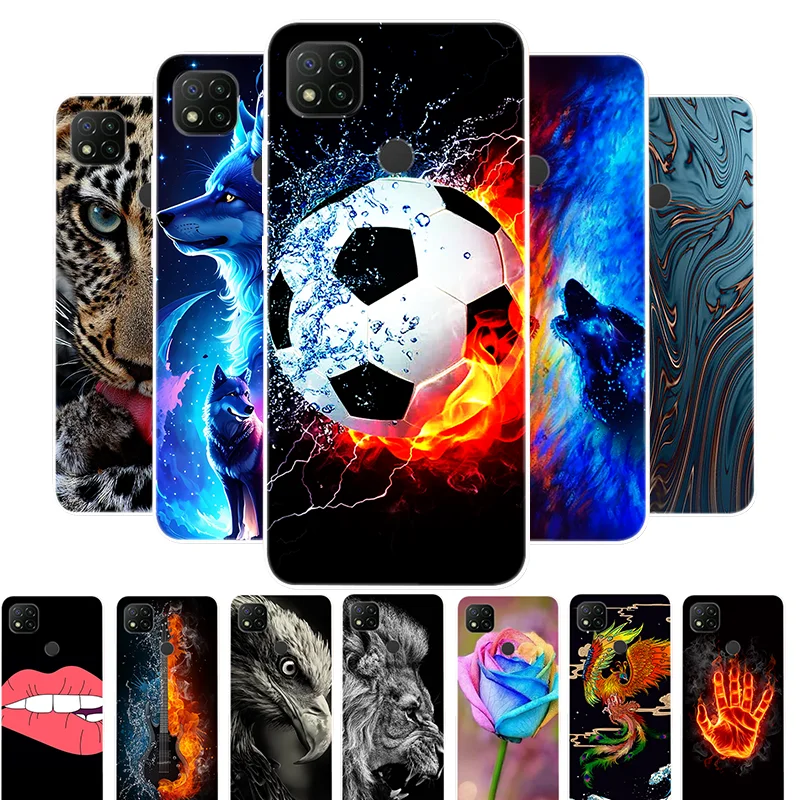 Football-Themed Soft Silicone Phone Case Cover, Compatible with Select Xiaomi Redmi Models