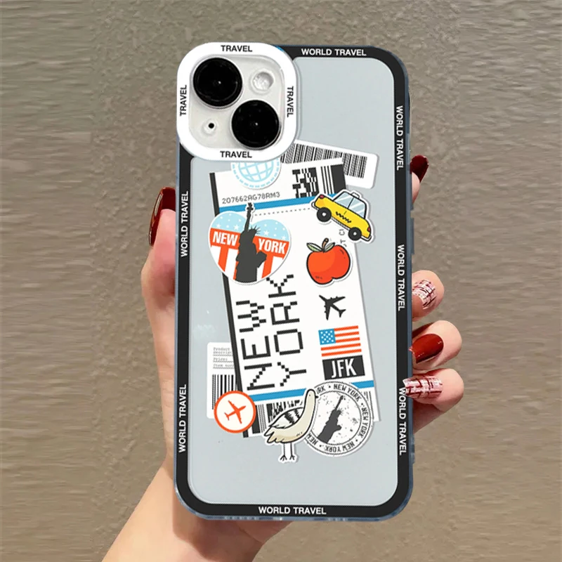 Custodie Per Poco X5 X4 F3 F5 Pro X5 Pro Xiaomi 12T Pro 11T 13 11 Lite 5G Ne X3 Nfc World City Travel Ticket New York London Cover