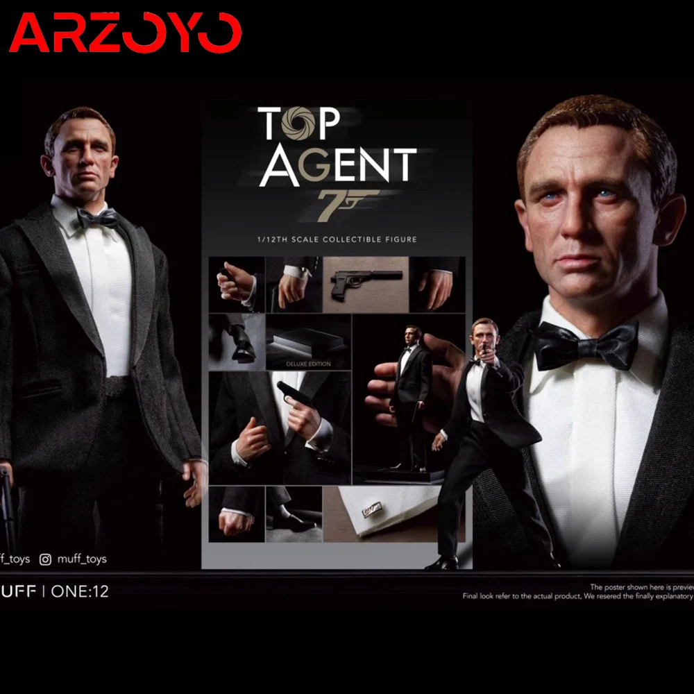 In Stock MUFF TOYS MF06 1/12 Top Agent Daniel Craig Action Figure 6-inch Male Soldier Action Figure Full Set Collectible Toy