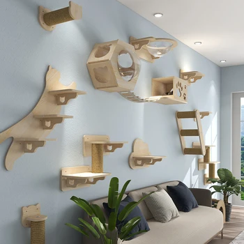 Wall Mounted Shelves and Scratching Post 1
