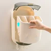 Kitchen Cutlery Storage Box Wall Mount Tableware Storage Holder with Lid Dustproof Spoon and Chopstick Organizer Drain Racks 5