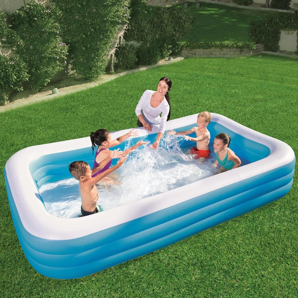 Large Inflatable Swimming Pool 2- 3M Pools for Adult Family Rectangular Bath Tub Summer Outdoor Indoor Water Games for Kids
