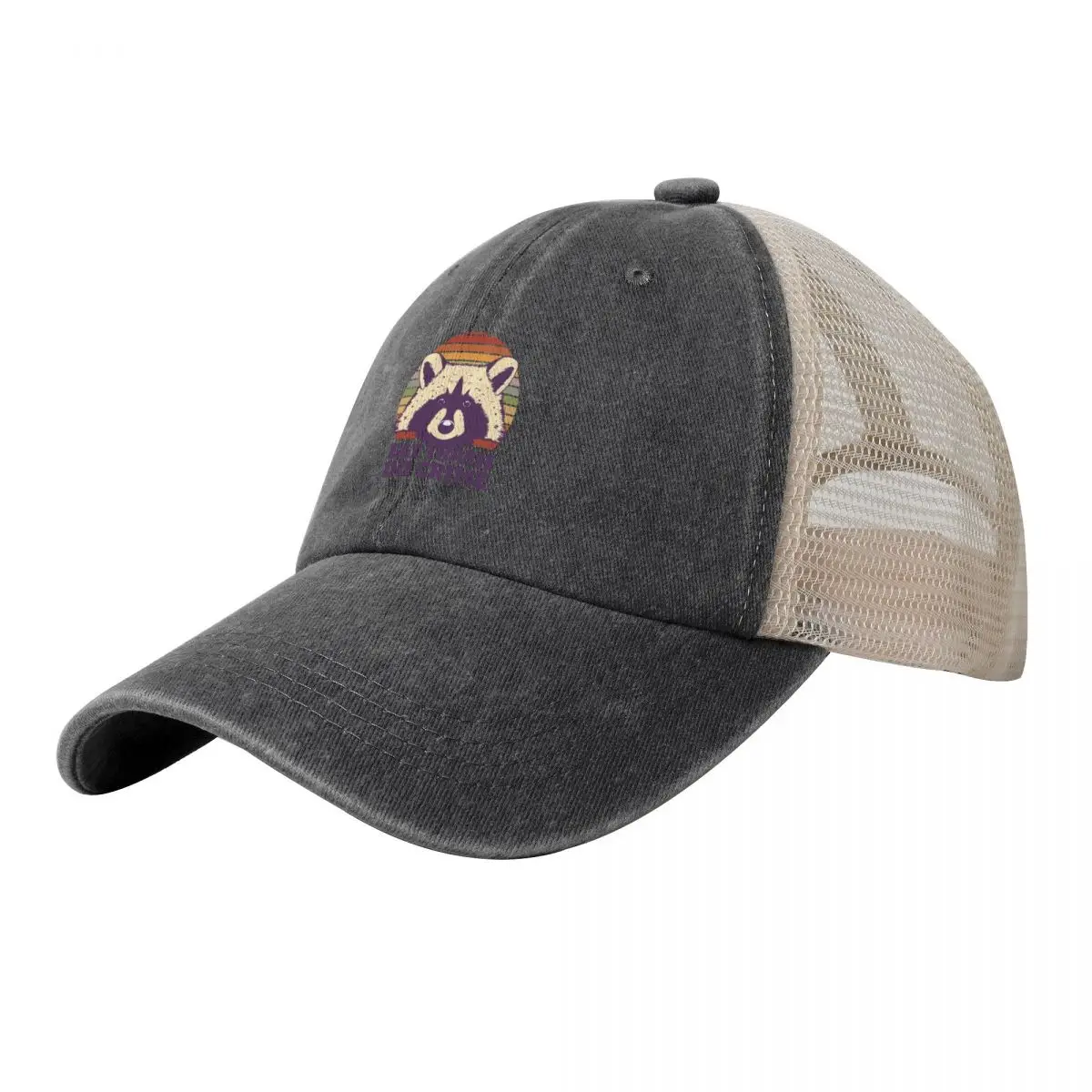 

racoon Cowboy Mesh Baseball Cap cute Luxury Brand Anime Hat Sun Hats For Women Men's