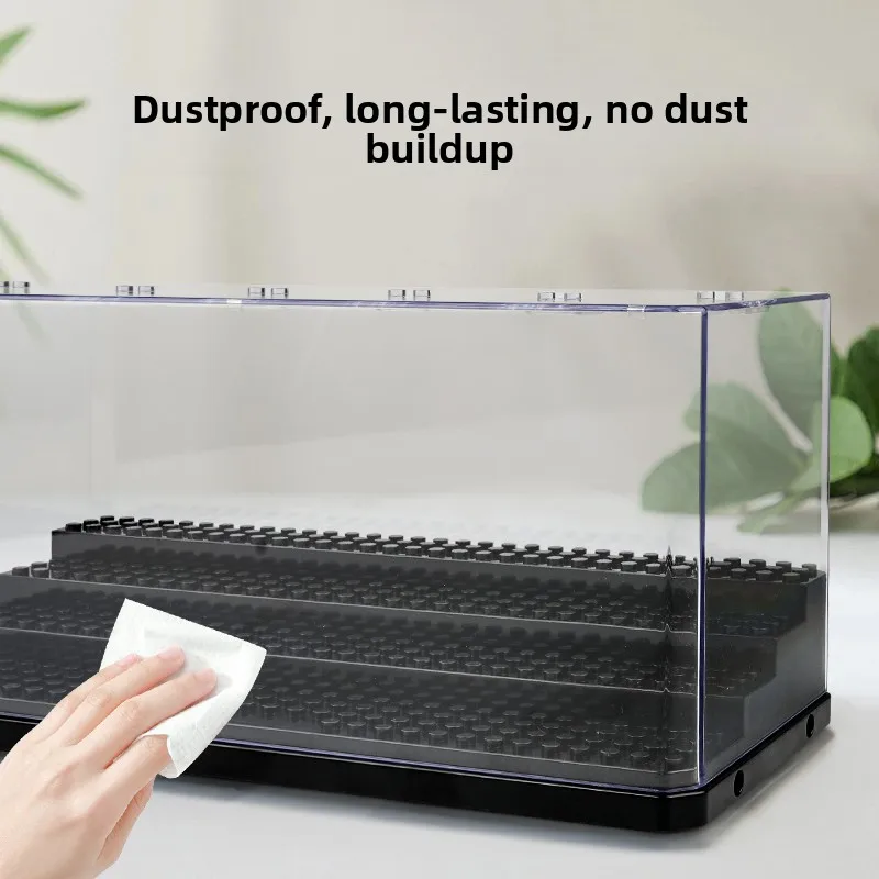 Large Transparent Step Display Stand ible  Figure Storage Box Toy Display Case Clear Plastic Building Blo Storage...
