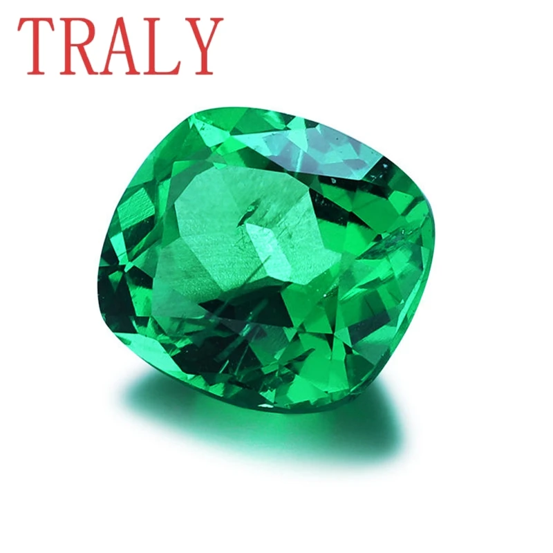 

0.5ct- 10.0ct Cushion Cut Colombian Emerald Loose Stone Green Colour 4x4mm-12x12mm Lab Grown Gemstone Jewelry Marking Wholesale