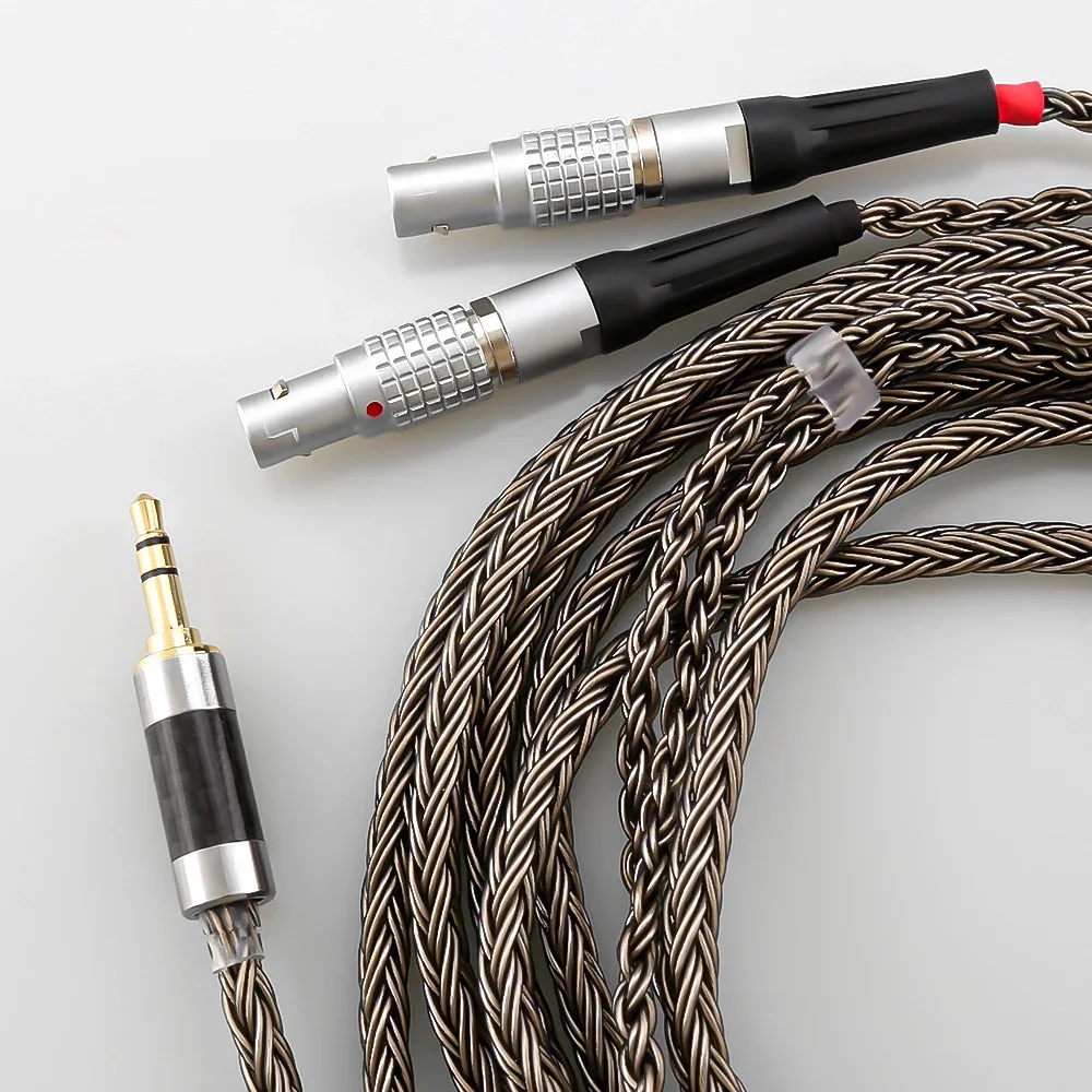 Xlr 2.5 3.5 4.4Mm Hifi 16 Core Placcato Argento Cuffie Cavo Di Ricambio Upgrade Cabl Per Cuffie Focal Utopia Elear