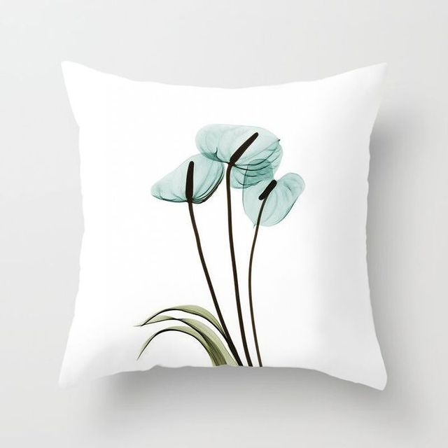 Flower Pattern Decorative Cushions Pillowcase Polyester Cushion Cover Throw Pillow Sofa Decoration Pillowcover 40918