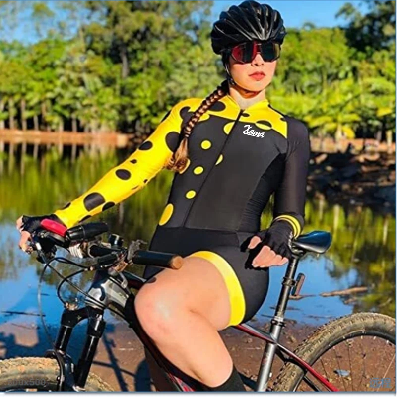 XAMA  bicicleta cycling jumpsuit women roupas femininas macaquinho ciclismo feminino mtb cycling jersey