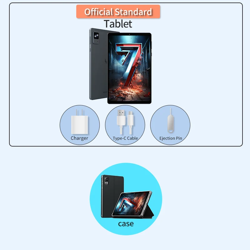 Headwolf FPad7 PRO Android 15タブレット 8インチ 2.5K HD 最大16GB+