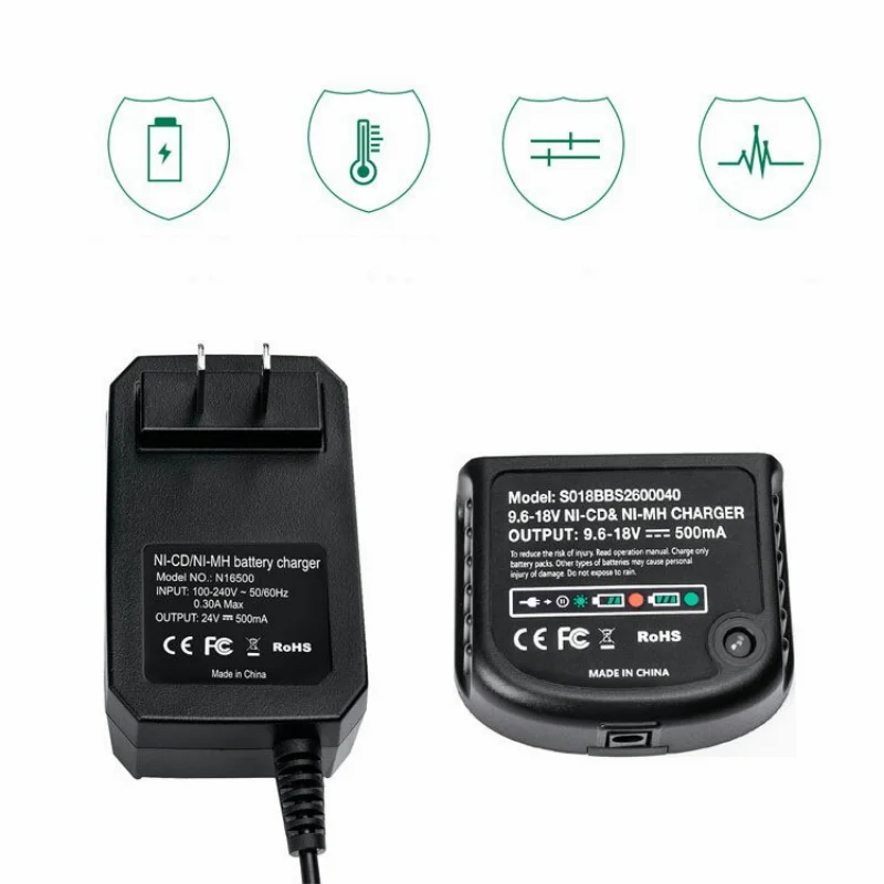 Carregador de Bateria Li-ion Multi-volt 9.6v18v Apto para Black Decker Ni-cd Bateria Ni-mh Hpb18 Hpb18-ope Hpb12 Hpb14 Db18v Fsb18 Fs120bx - Image 6