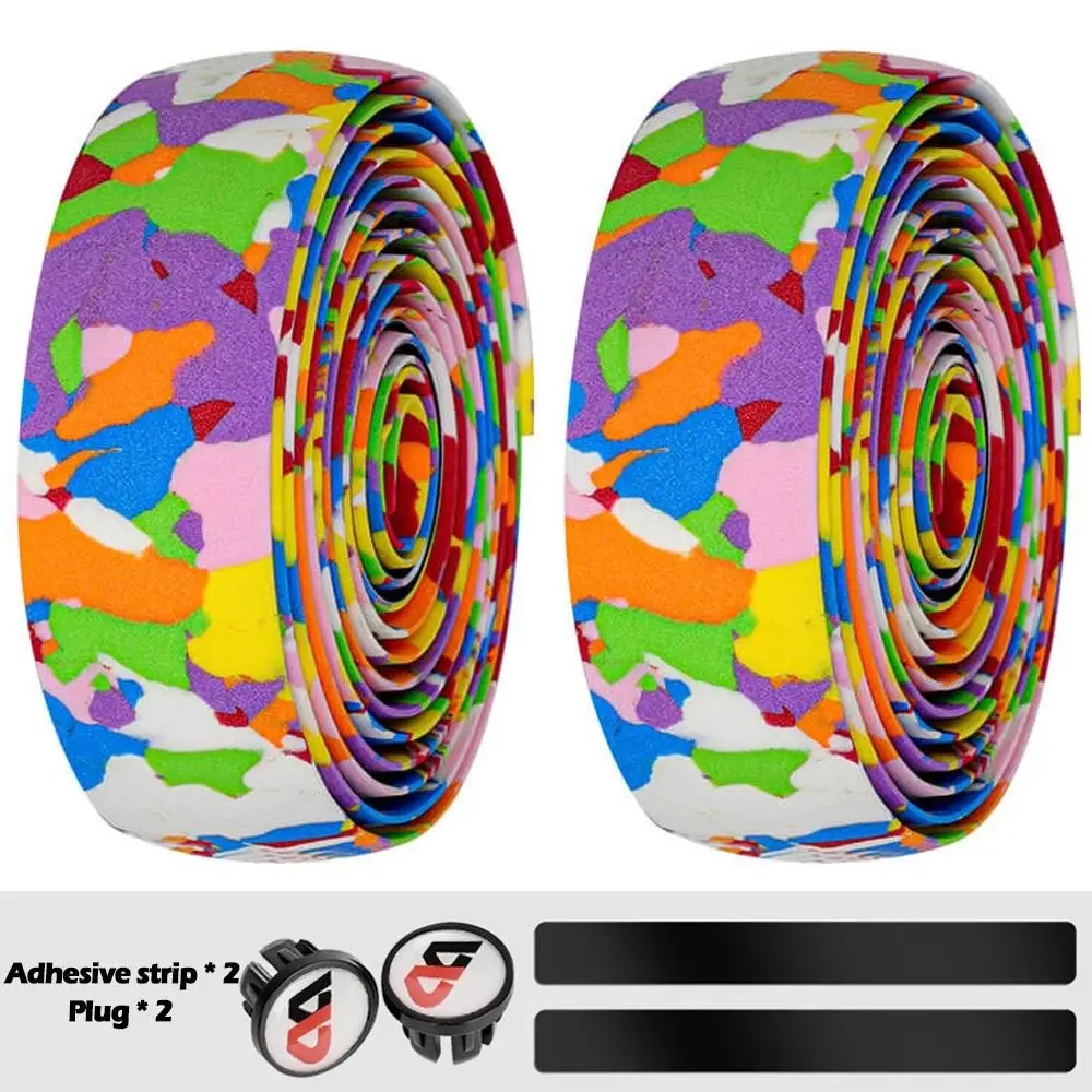 2 Stuks Eva Fietsen Racefiets Camouflage Fiets Handvat Wraps Fiets Stuur Tape Anti-Slip Demping Tape Fiets Riem Wraps