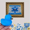 108PCS Jewish Rubber Ducks - Blue & White Perfect for Hanukkah, Shabbat, Car Decor & Party Favors 5