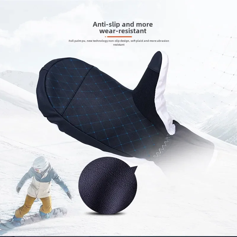 Winter New Skiing Snowboard Riding Gloves Outdoor Sports Windproof Warm Thickened Gloves Waterproof Touch Screen Ski Mittens