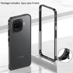 Sleek Aluminium Alloy Metal Frame Bumper for Vivo iQOO Z11 Turbo (Black)