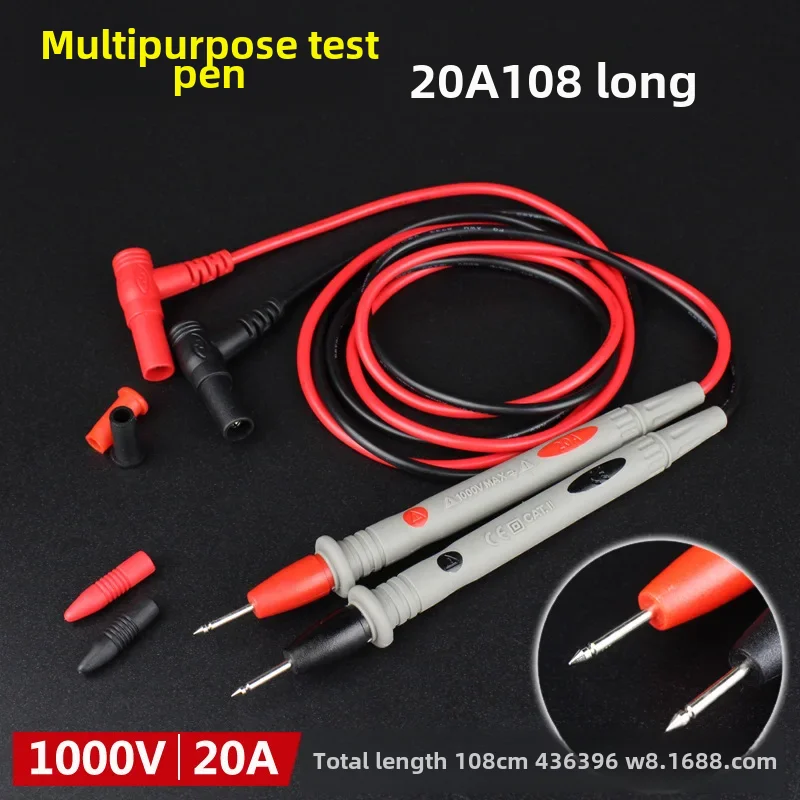 High-quality multifunctional multimeter meter stick two-color meter pen watch needle 20A 1000V pen with sleeve protection