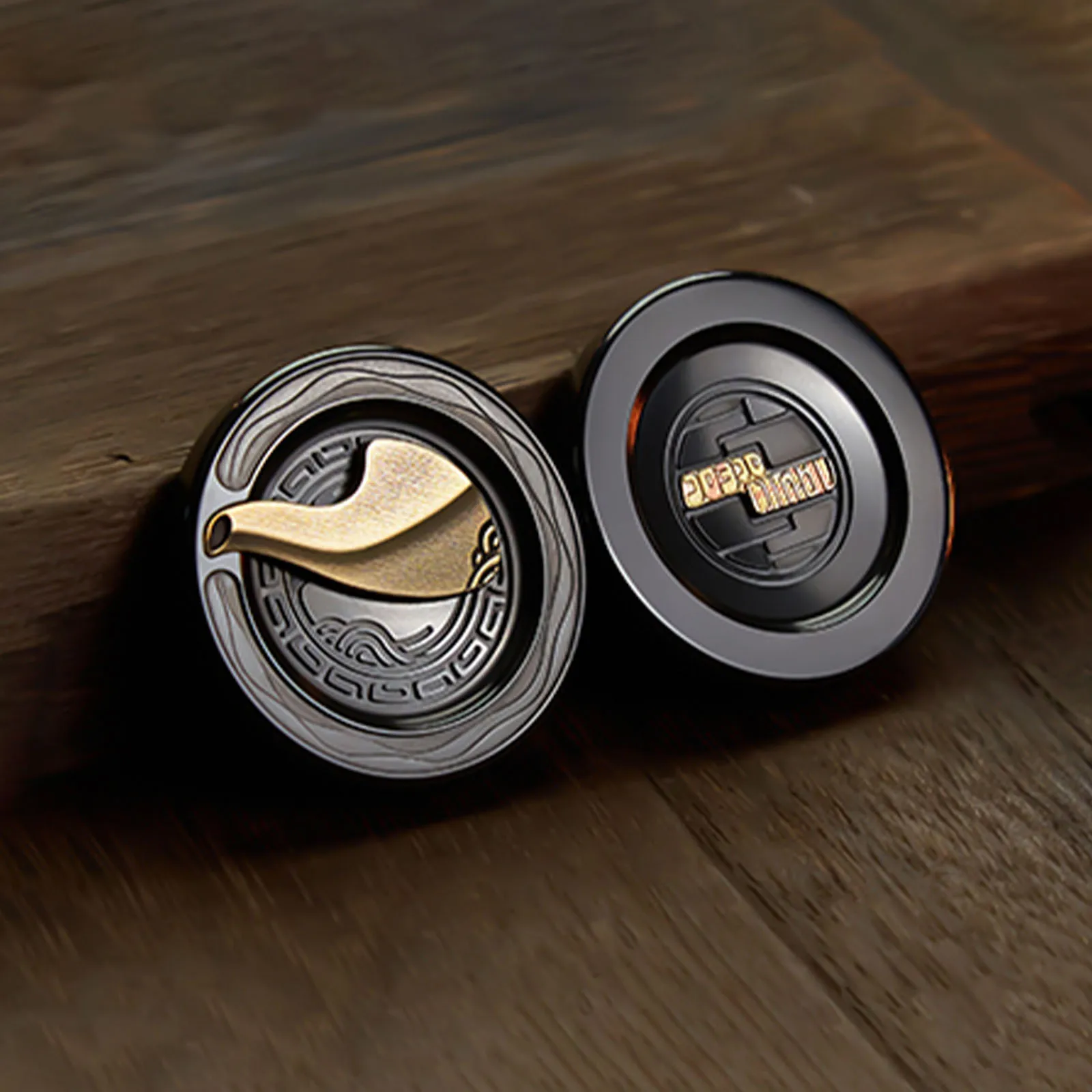 ACEdc Co-branded MUYI HEQIBI Haptic Coin Chinese Style Milk Cap PPB EDC Adult Magnetic Antistress toy Artifacts Fingertip