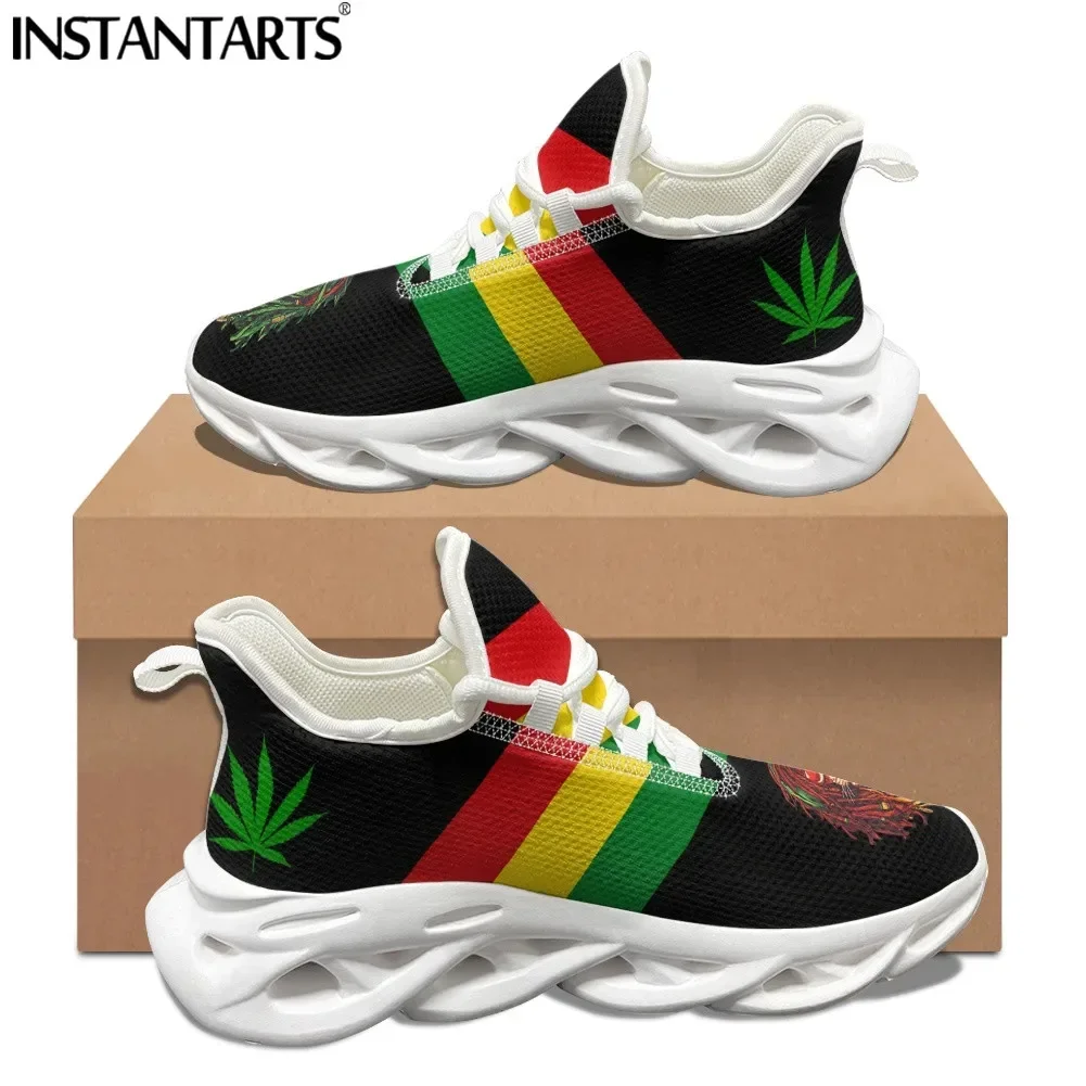 Jamaica Flag Print Female Flat Shoes Comfortable Sneakers For Women Lace Up Footwear Flex Control Zapatillas Mujer