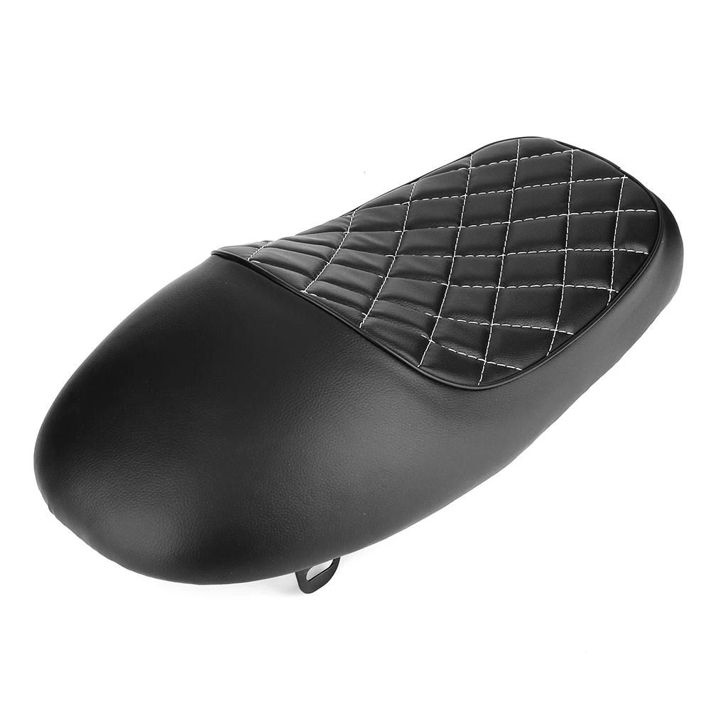 Motorcycle Black PU Leather Vintage Seat Hump Saddle Cushion Fit for Honda CG125 Cafe Racer | Автомобили и мотоциклы