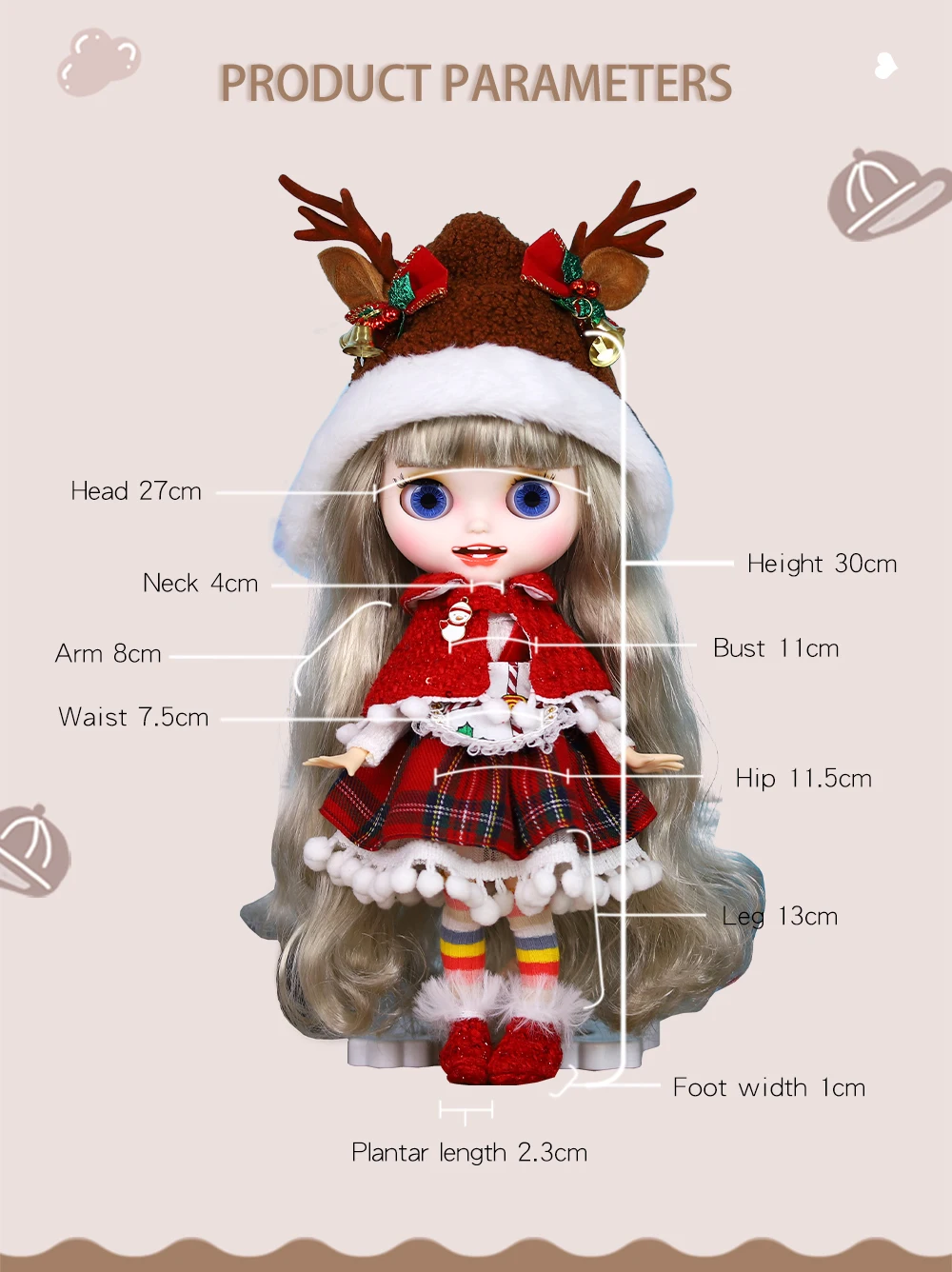 Neo Blythe Doll Christmas Costume 3