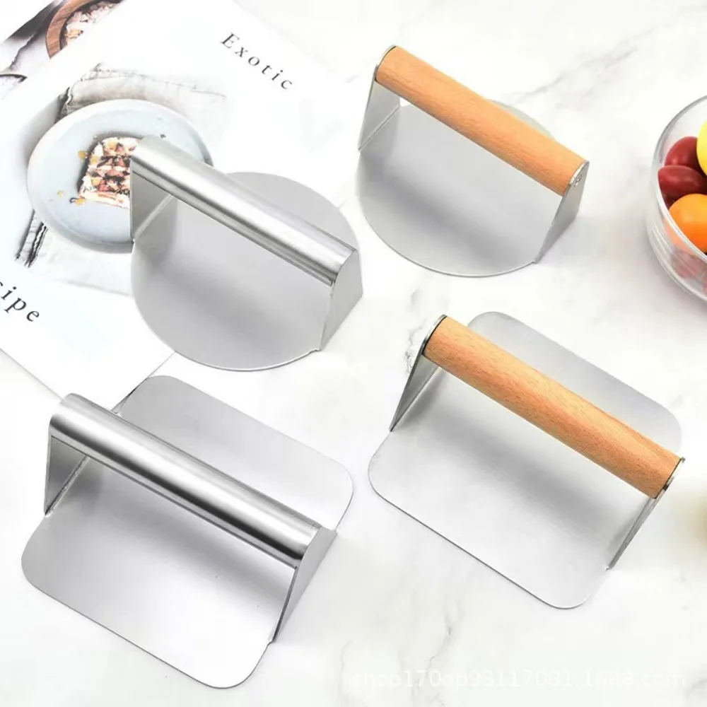 Stainless Steel Smash Burger Press Hamburger Patties Meat Masher Circular Meat Press Mold for Deli Meats Kitchen Accessories burger press burger maker