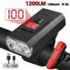Bicycle Light T6 LED 1200 Lumen USB Rechargeable Lantern Lamp MTB Road Bike Front Light Cycling Bike Accessories 3