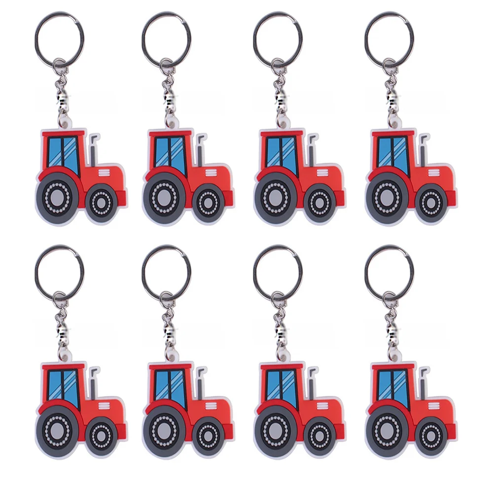 

8pcs Tractor Themed Birthday Party Supplies Favors Farm Keychains for Kids Birthday Decorations Treat Goodie Bag Fillers Reward