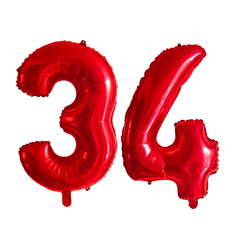 32 Inch Blue Number 56 Balloons - Foil Digit Balloons For 56th Birthday Party Decorations