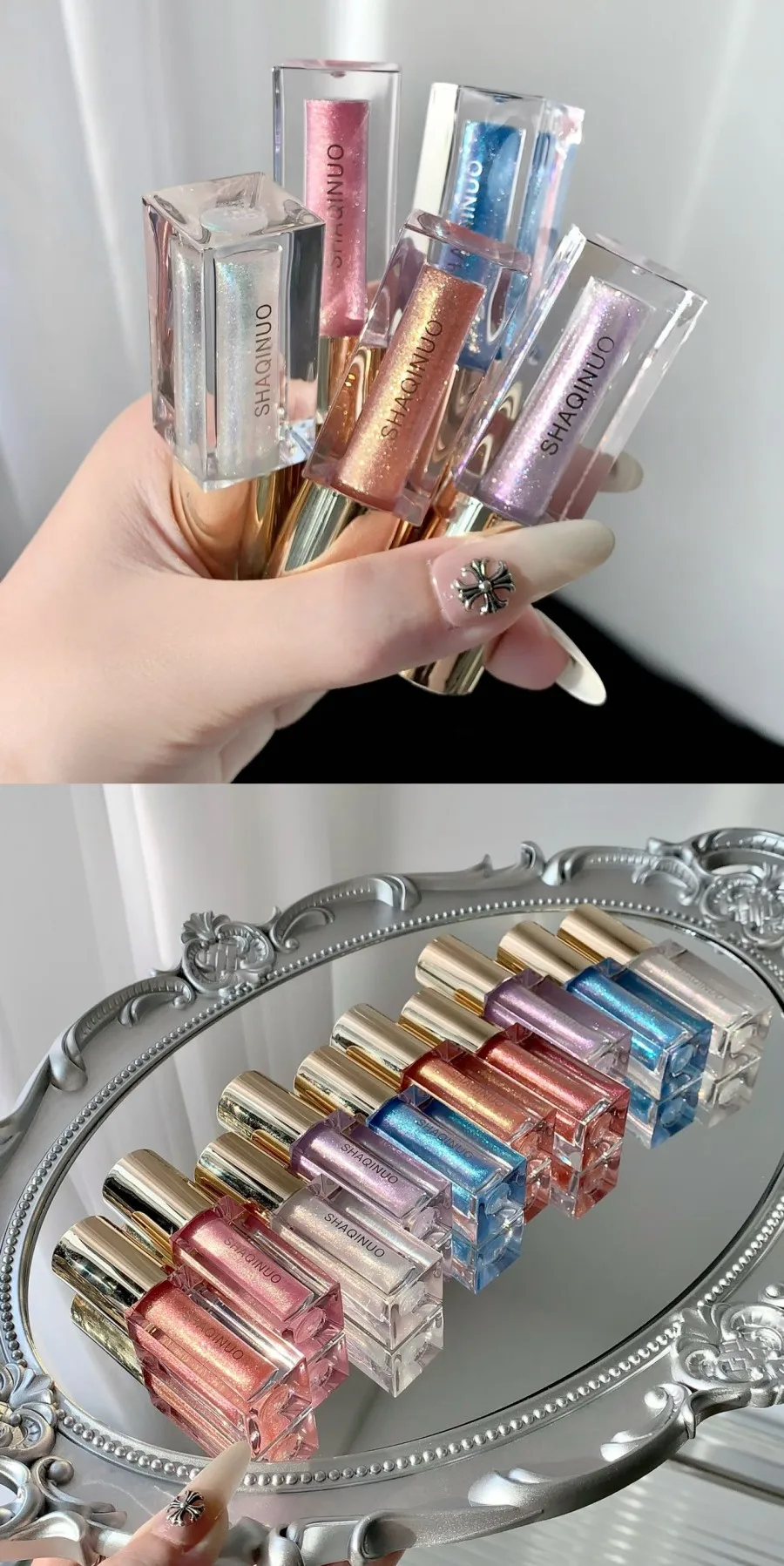 3d Diamant Pink Schimmer Lipgloss Mit Metallic Glanz Effekt_voghion.com