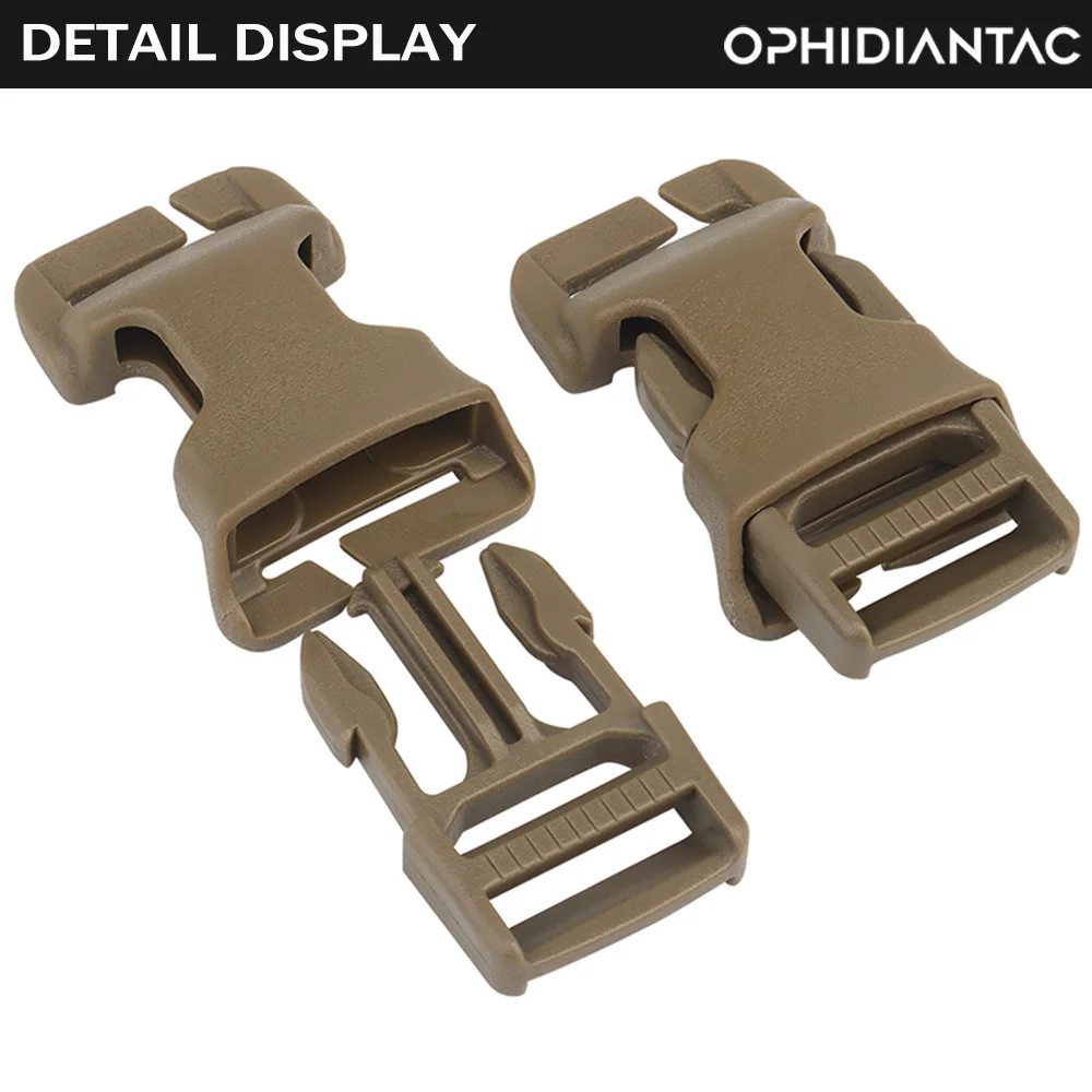 OPHIDIANTAC 1 Zoll QASM-Schnalle, schnelle Befestigung, Oberflächenmontage, MOLLE PALS Gurtband, Airsoft-Jagdweste, modularer Befestigungspunkt – Detail 6