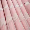 Princess Style Hollowed Out Star Double Layered Curtain Swan Embroidery Curtain for Children's Bedroom 1