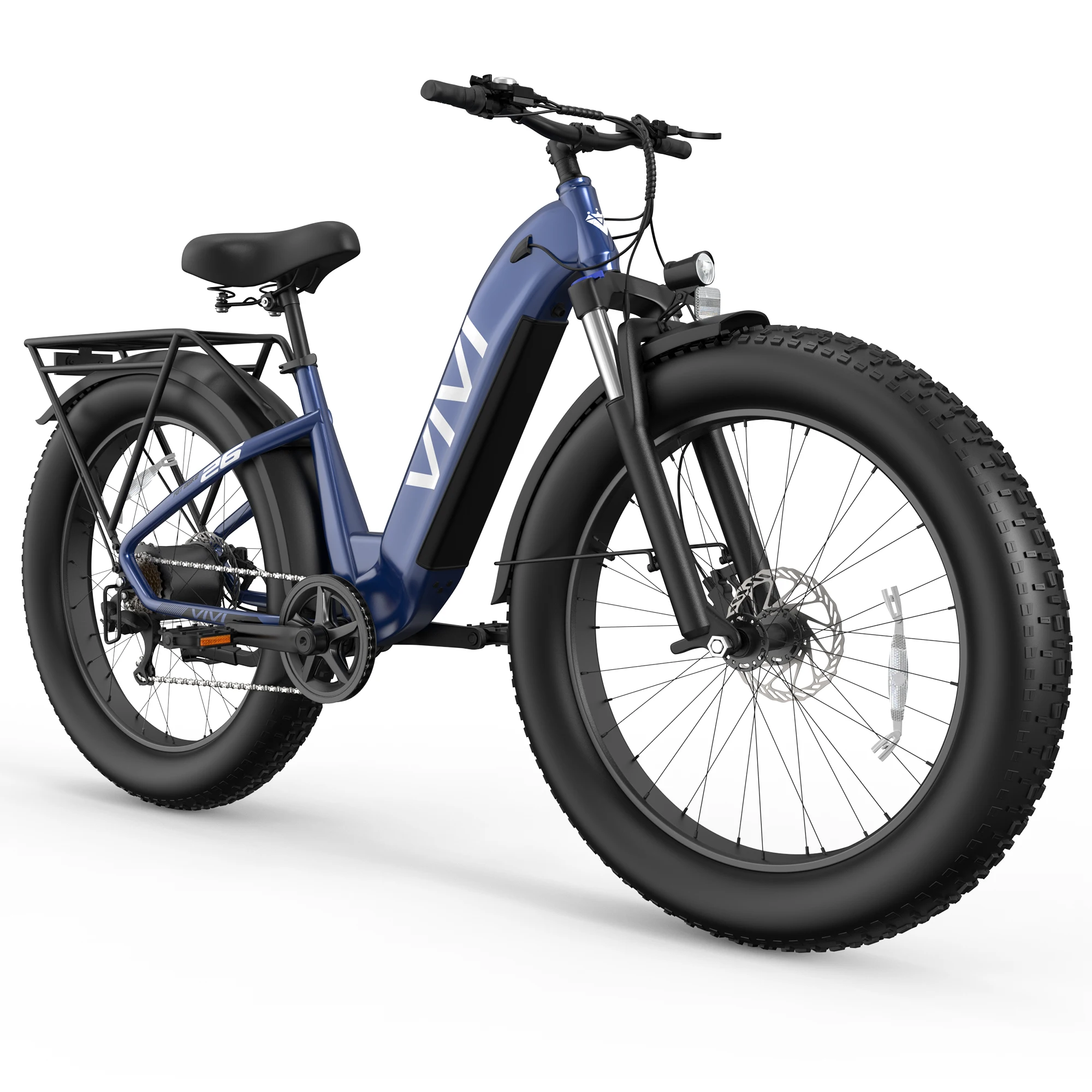 Vivi ACE07 Electric Bike for Adults, 26" x 4.0 Fat Tire Ebike, 1500W Peak Motor Electric Bike, 48V 720WH Removable Battery 2
