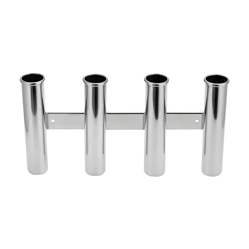 Stainless Steel Mirror Polished 4 Tube Clamp on Fishing Rod Holder For Boat Rack Marine Hardware Accessories For Yacht 30 100pcs 6 colors 4 0 27 19mm 5 0 41 32mm closed polished die casting d ring for chain bag handbag hardware accessories