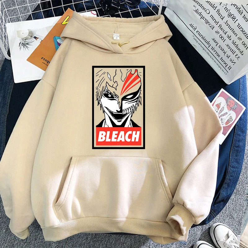 Bleach Anime Hoodie Kurosaki Ichigo Printed Hoodie Sweatshirts Men And