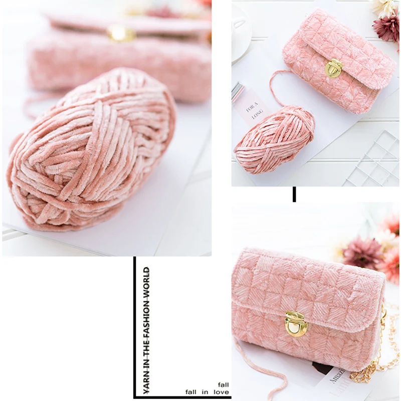 100g/Ball/ Chenille Velvet Yarn Knitting Wool Thick Plush Chunky Crochet Threads DIY Sweater Scarf Blankets 4