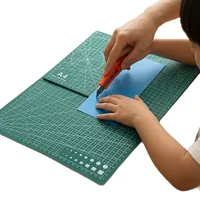 3mm Thick Three-Layer Self-Healing Cutting Mat, Available in A3/A4 Sizes, Cut-Resistant for Leather Crafts, with Angle Scale, Non-Slip Waterproof Pvc Desktop Mat, Suitable for Sewing, Quilting, Leather Crafts, Paper Mo 6