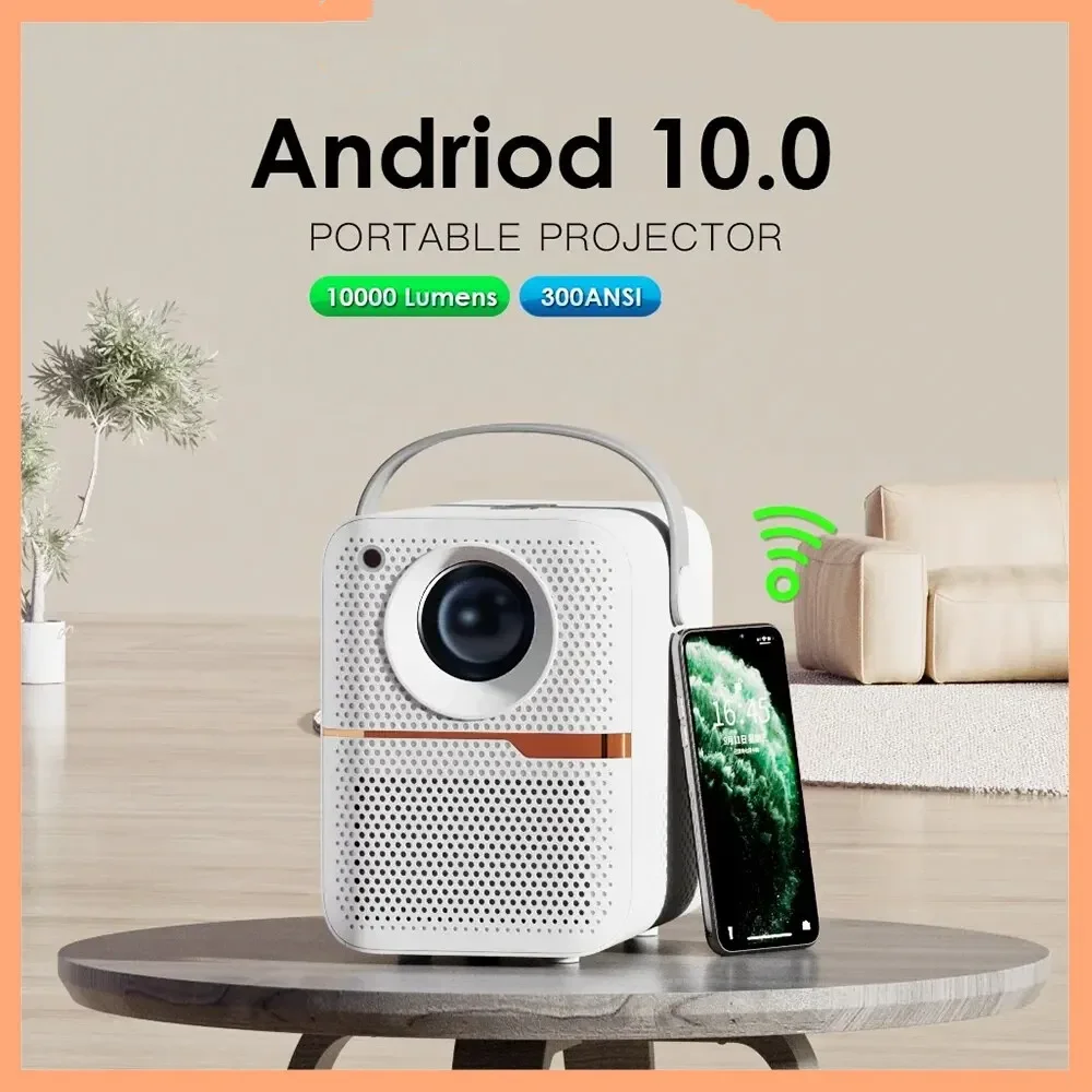 2024 Nuovo Proiettore Intelligente Mini Proiettore 300 Ansi Lumen 10000L Proiettore Portatile Wifi Bluetooth Compatibile Tv Stick Laptop
