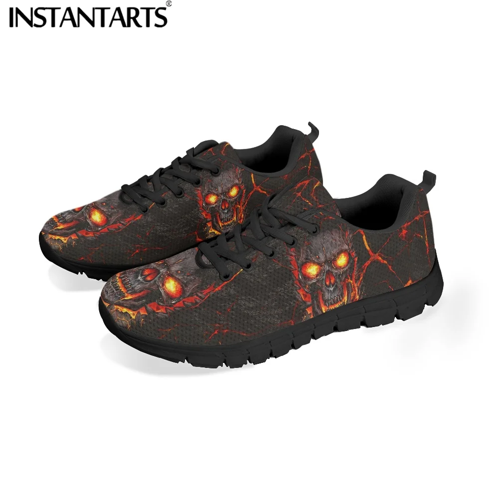 Shoes For Women Lava Skull 3D Print Autumn Breathable Flats Shoes Female Sneakers Casual Zapatillas Chaussure Femme