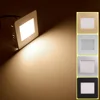 Square Wall Light Step Light LED 1.5w Recessed Stairs Lamp Indoor lighting Nightlight Stairway Led Corridor Foyer Kitchen Lamp 1