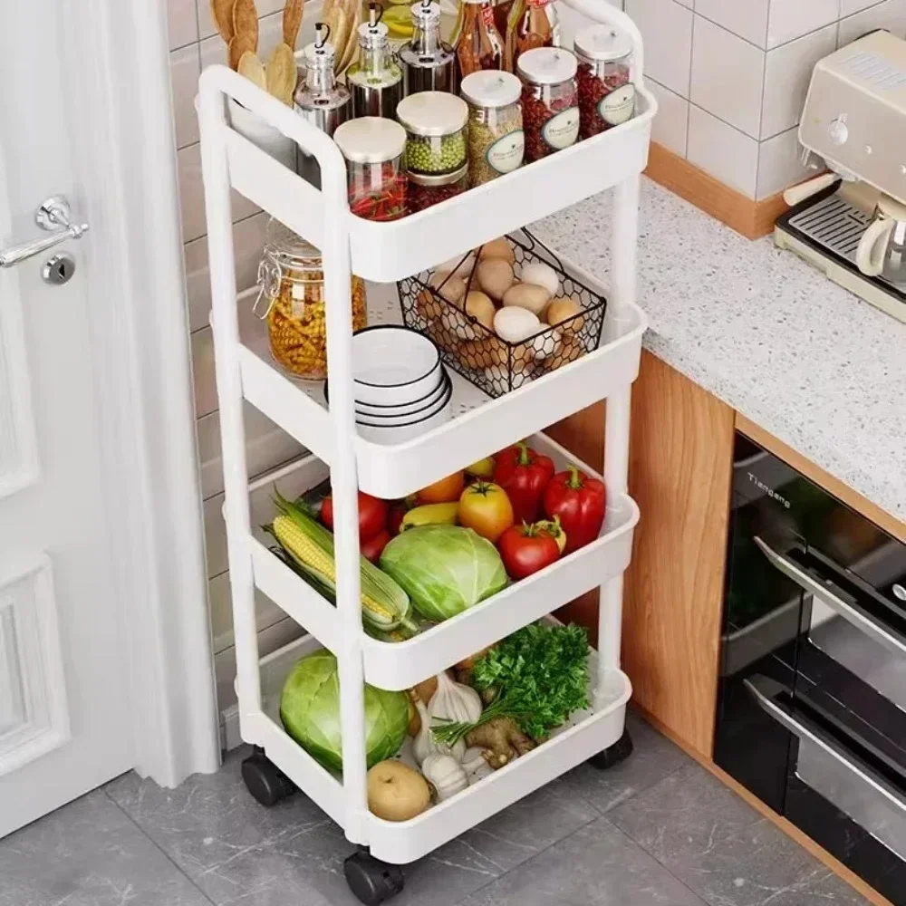 Bookshelf Storage Trolley Mobile Kitchen Trolley Organizer With Wheels Gap Mobile Bookshelf Household Snacks StorageRack storage rack,kitchen storage cart