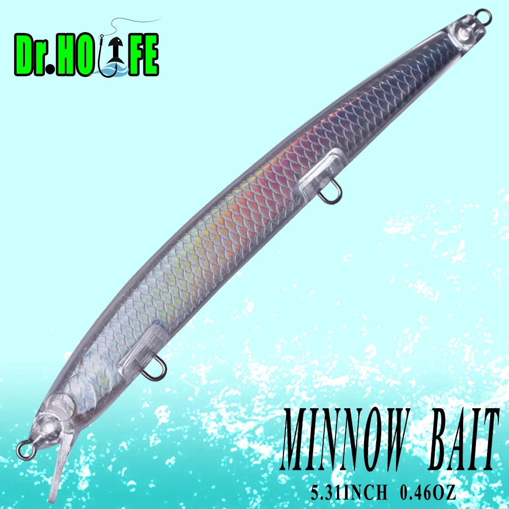 Dr.Holife 20 шт./лот неокрашенные блесны блесна 13,5 см 13 г плавающая блесна искусственная жесткая приманка фольга внутри для самодельных приманок
