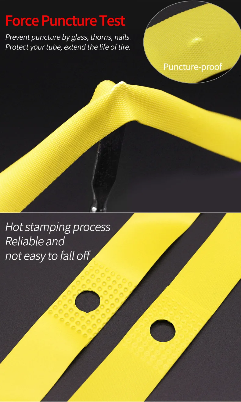 Description Picture 5 of item2pcs Bicycle Rim Strip Tire Liner Inner Tube Protector PVC Rim Tape for 700C 26 27.5 29 Inch MTB Road Bike Anti-Stab Tire Pad