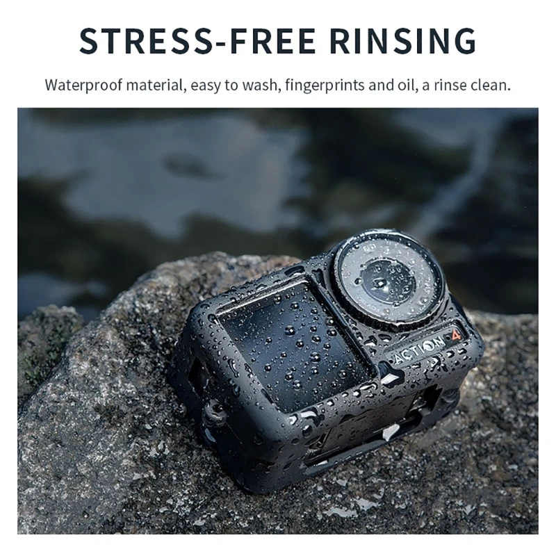 Custodia Protettiva Protezioni Con Cordino Nero Per Action 4/Action 3