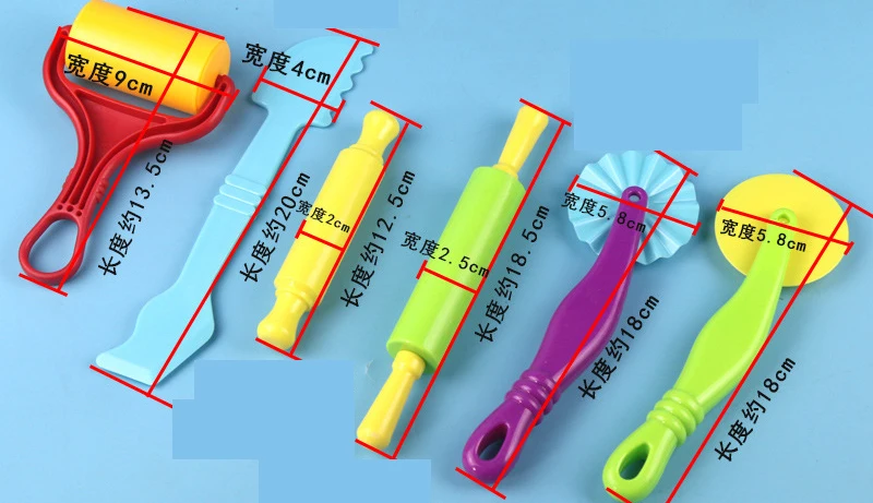 Ton- und Teigmodellierungswerkzeuge-Set, Rollen, Formen, Schneider, Kunststoff, verschiedene Designs, Spielteig-Extruder, Werkzeuge, Spielzeug-Set – Detail 8