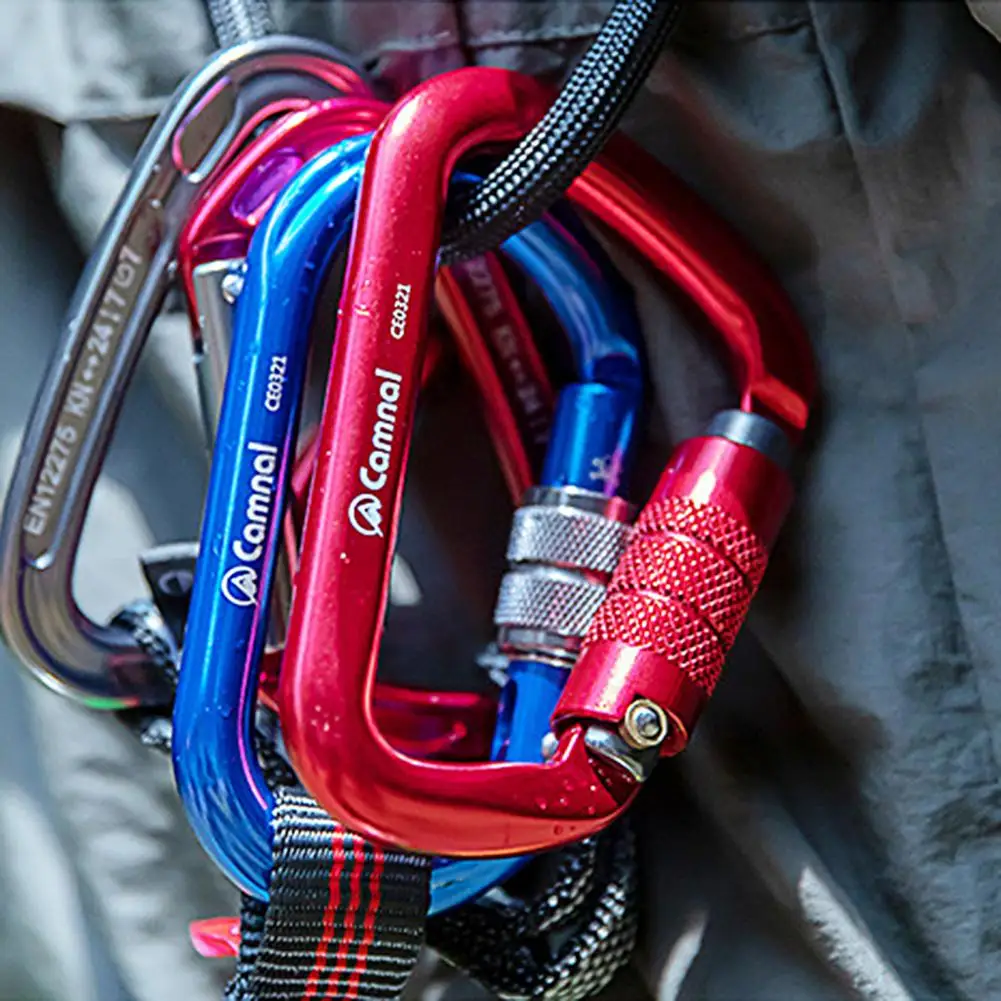 

Sports Rope Buckle Good Durable D-Shaped Non-slip Automatic Lock Climbing Carabiner Outdoor Sports Equipement