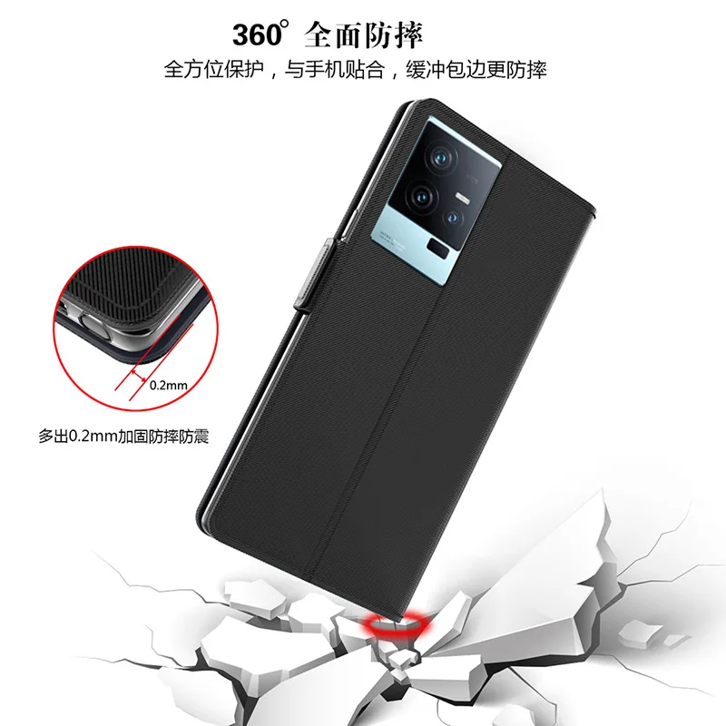 For VIVO IQOO 11 Pro 11s Phone Case Cover Fashion Leather Mirror Multi Card Slot Magnetic Button Soft TPU Holder