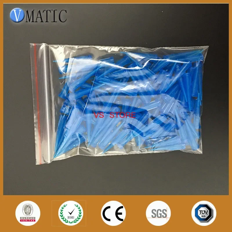 100Pcs Blue 22G TT Plastic Glue Dispenser Needle Tips