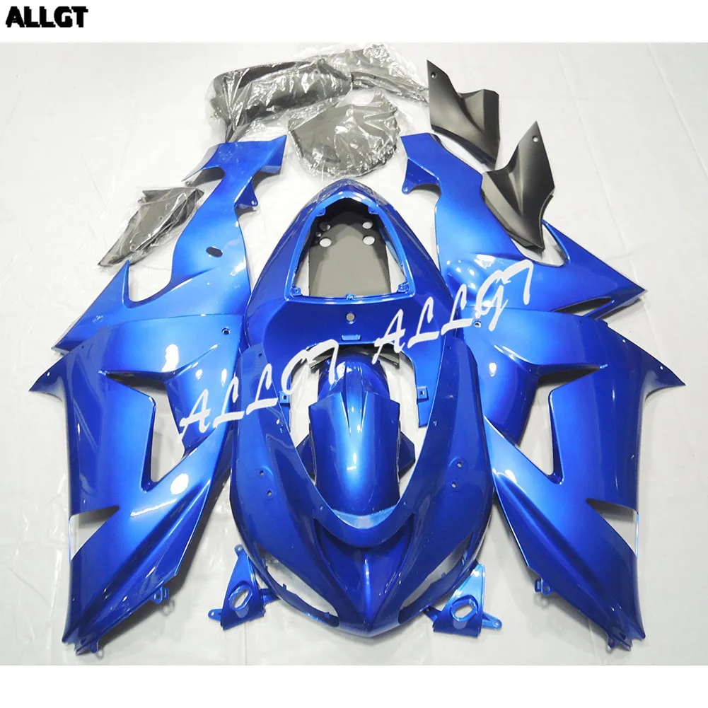 

ALLGT Motorcycle Bodywork Fairing Kit for 06-07 Kawasaki Ninja ZX-10R 2006-2007 Blue