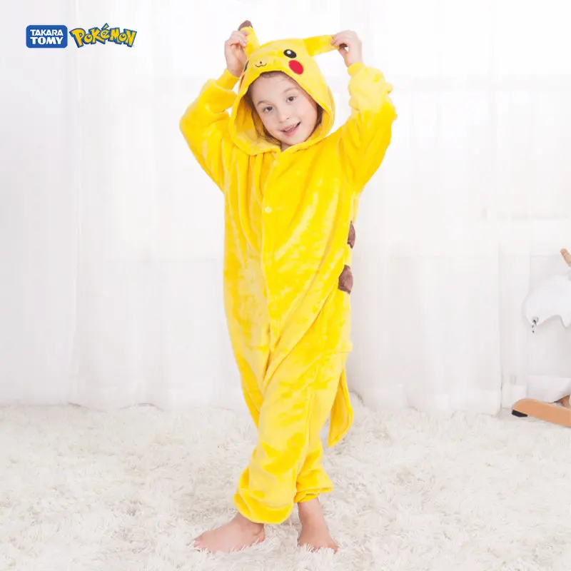 Pijamas de pieza de Pokémon para hombres y mujeres, Onesie Pikachu, Kawaii Cosplay, traje informal para padres e hijos, regalo para el hogar _ -